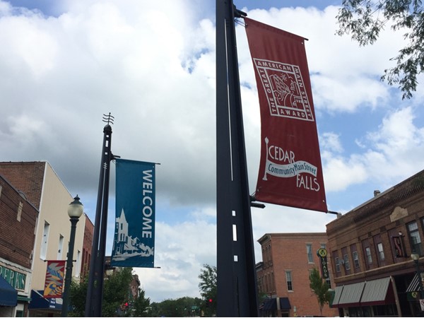 New banners in downtown Cedar Falls