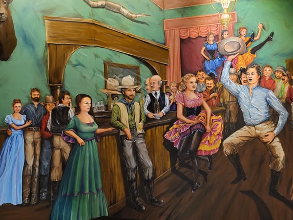 Lively mural at Boot Hill Museum