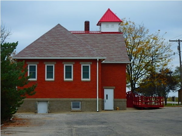 The old Vassar schoolhouse is now a community center