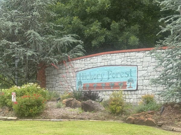 Look at this beautiful entrance into Hickory Forest