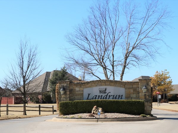 I love the Landrun entrance! This is a private neighborhood nestled just west of Riverwind  