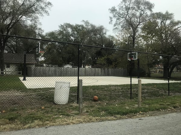The basketball court in Lions Park was built by the Kearney Rotary Club 
