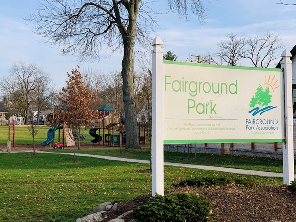Fairground Park and neighborhood is located just south of Ann Arbor Trail in Downtown Plymouth
