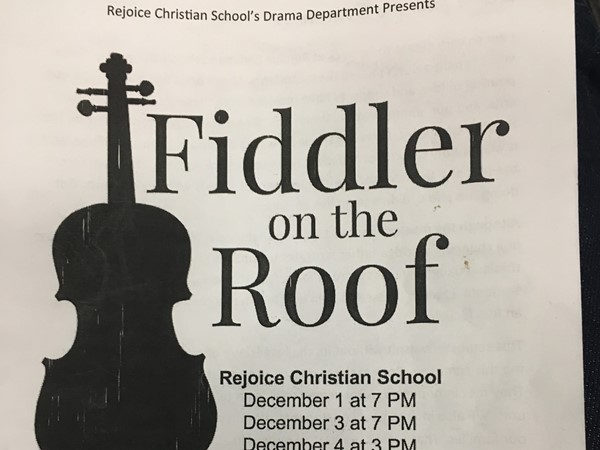 Opening night "Fiddler on the Roof". Excellent performance!  All new school this year