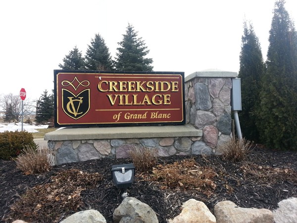 Entryway to Creekside Village Subdivision