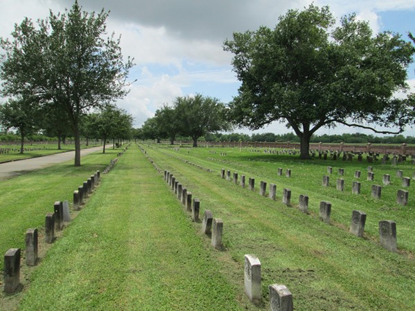 Chalmette National Cemetery and Battlefield - thousands of veterans headstones are located here