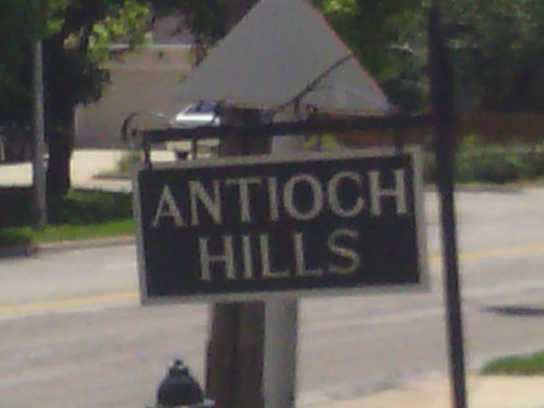 Antioch Hills entry marker