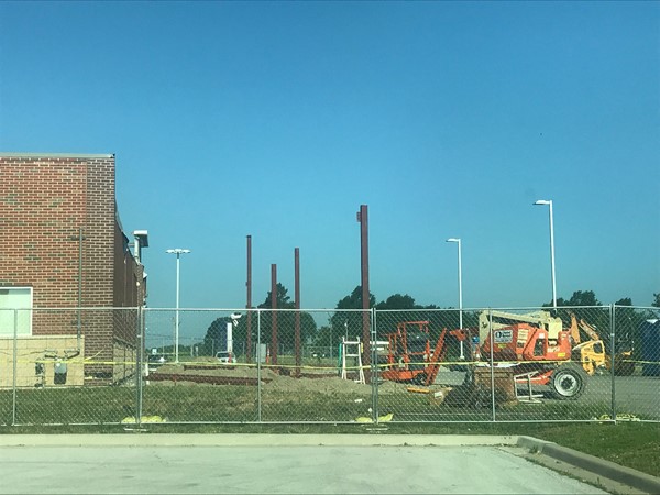 Aldi is expanding. They are open during construction