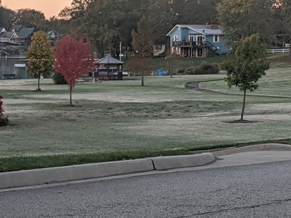 Early morning frost on a crisp fall morning