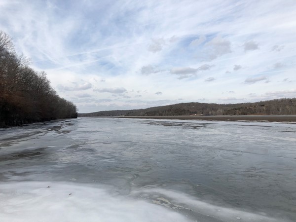 Spring like temps are melting the ice on the 77 mm at the Lake of the Ozarks