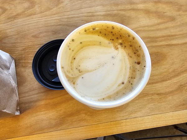 Vanilla cinnamon latte from Hammerhand Coffee