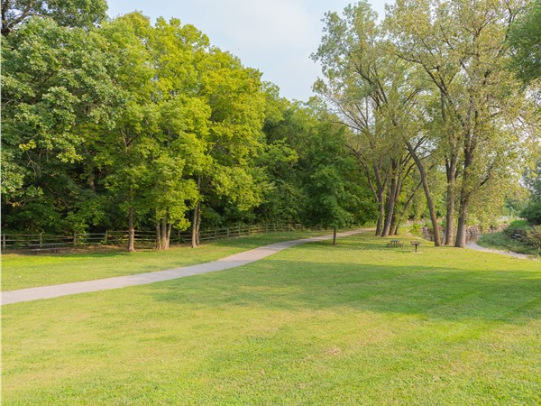 Werner Park, a streamy park with hike and bike trail, September 2019