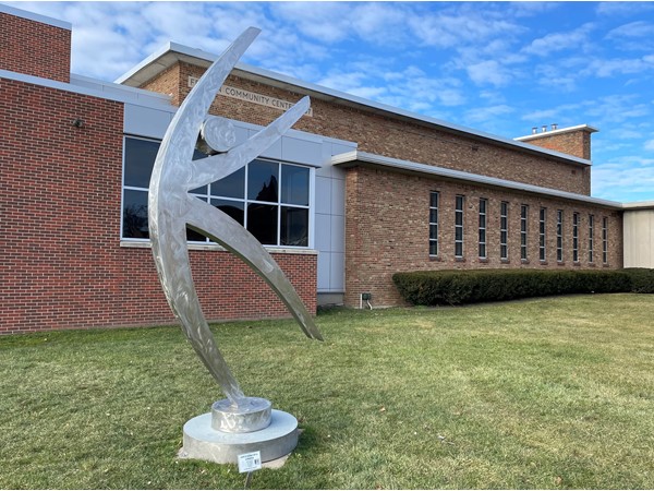 "Graceful Dancer" by James Havens - Sculpture in Downtown Fenton by the Community Center