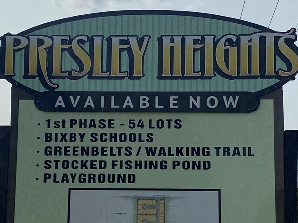 Bixby's newest neighborhood - Presley Heights