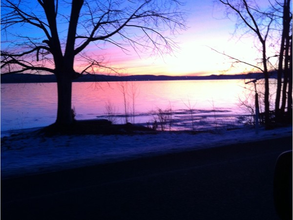 Beautiful sunrise on Lake Charlevoix