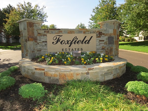 The entrance to Foxfield Estates along 119th Street