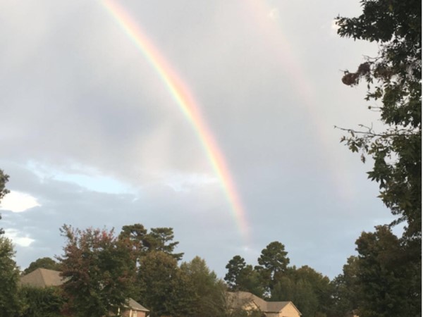 A double rainbow over Club West Estates in Searcy