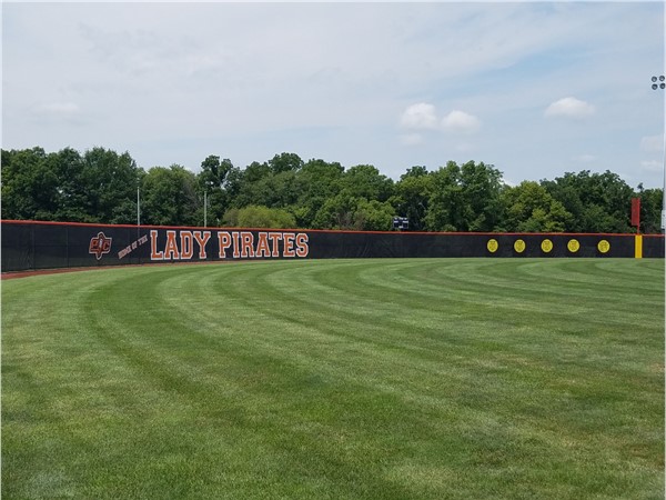 The Lady Pirates softball field is looking good and ready to begin play