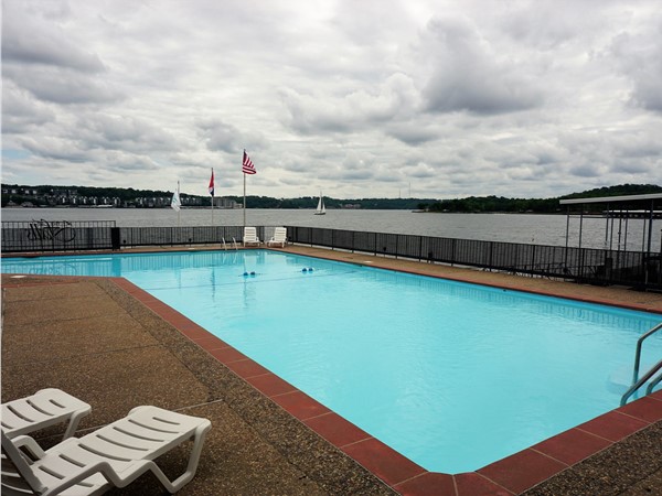 The Falls lakeside pool offers breathtaking views