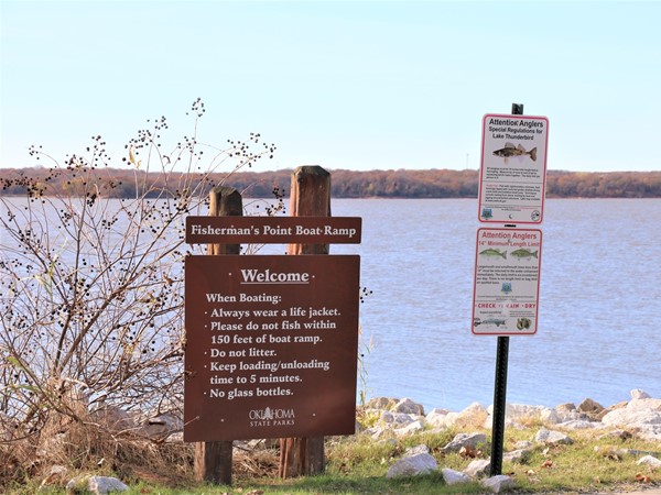 Welcome to Fisherman's Point boat ramp and fishing area at Lake Thunderbird 