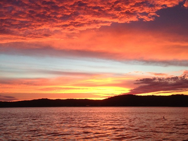 The Lake of the Ozarks have some of the best sunsets all year round