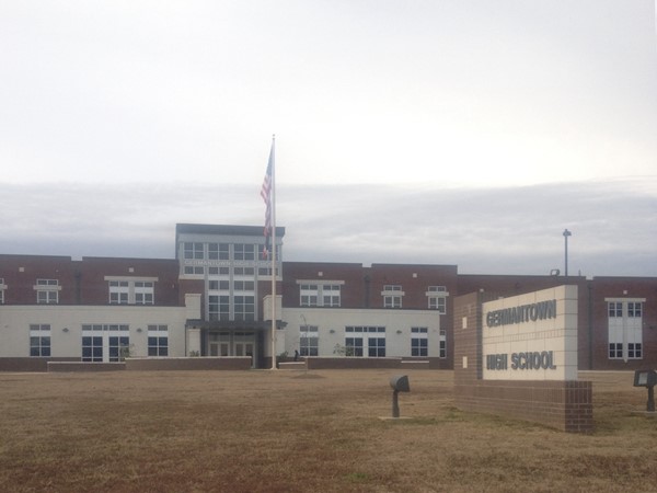 Germantown High School in Madison on a cloudy winter morning