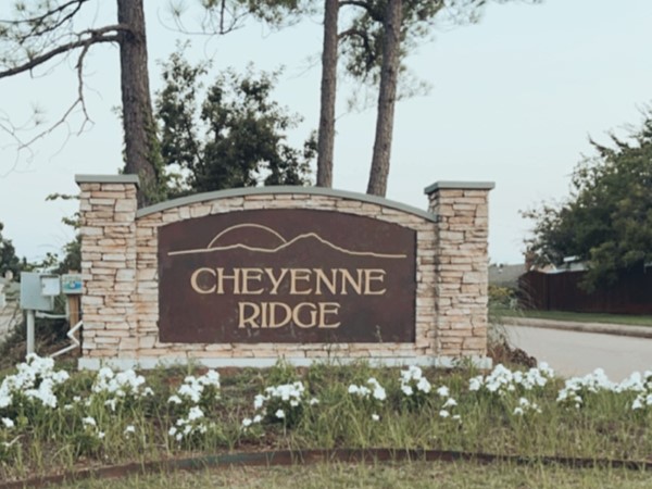 Beautiful entrance to the quiet and welcoming Cheyenne Ridge subdivision 