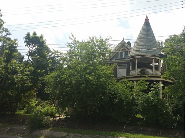 A old Victorian home with a turet, Grand Traverse Neighborhood