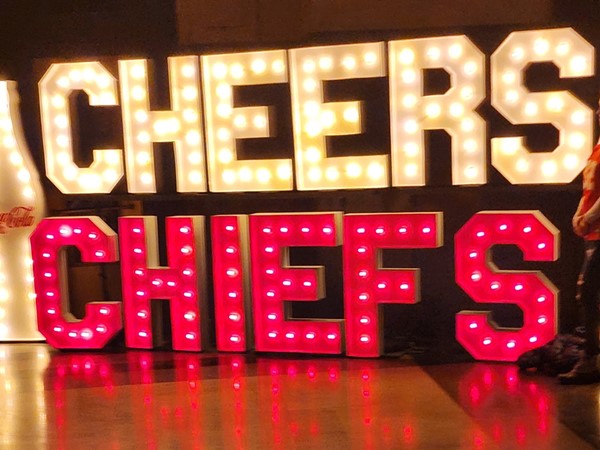 KC Chiefs pride throughout Union Station! Super Bowl, here we come!  