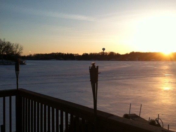 Beautiful sunset on Woodland Lake