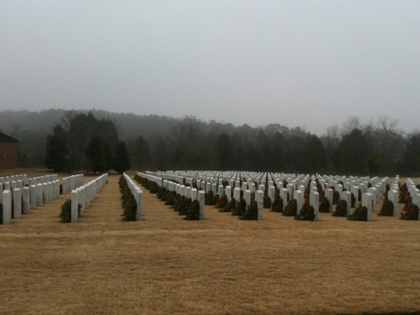 Beautiful commemoration of our service men and women at Alabama National Cemetery