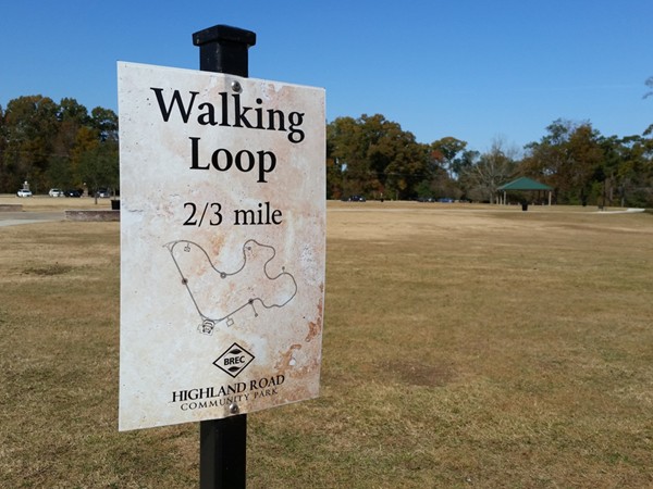 Map of the walking loop in Brec Park