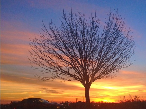 Beautiful spring sunrise over Ellis Boulevard in Jefferson City