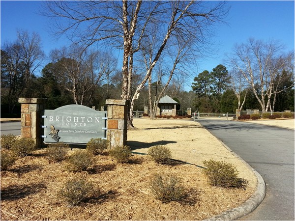 Gated entrance to Brighton Pointe - a Greers Ferry Lakefront Community