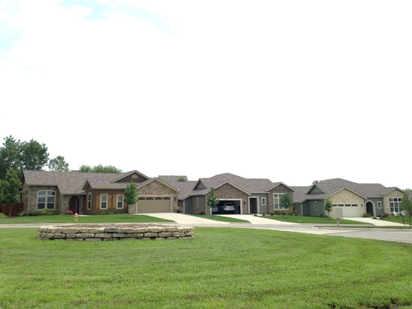 New homes along a round-a-bout in West Lawrence
