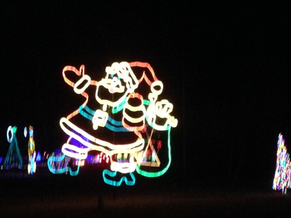 Santa was part of the Longview Lake Park light display