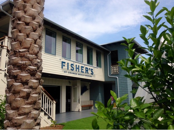 Fisher's at Orange Beach Marina--come by car or boat!