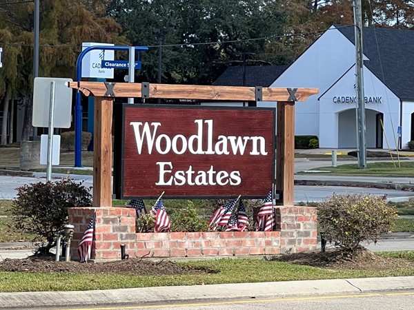 Woodlawn Estates entrance from Jones Creek Road