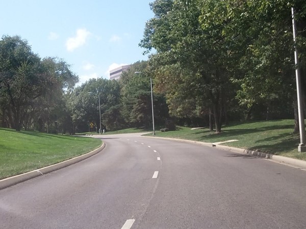 Tree lined streets in Corporate Woods office park