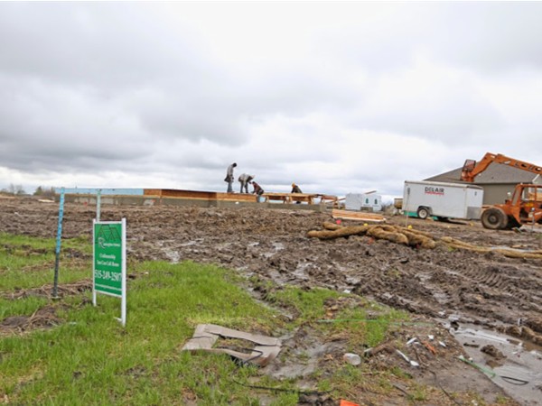 New homes being built at Sienna Falls community in Ankeny Iowa, as of May 1st 2014