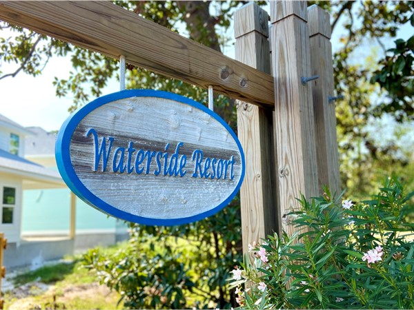 Waterside Resort entrance sign