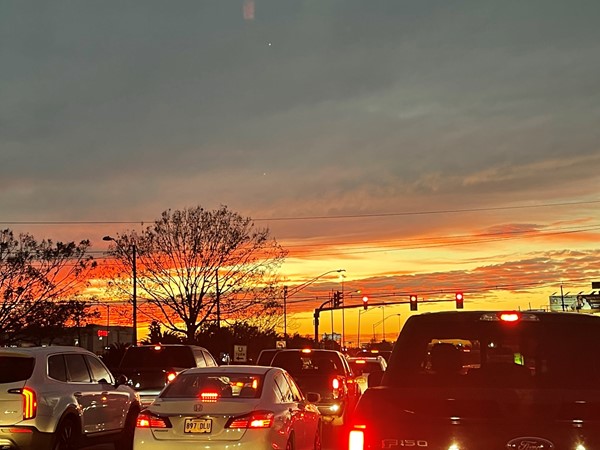 Beautiful sunset on drive home from the office