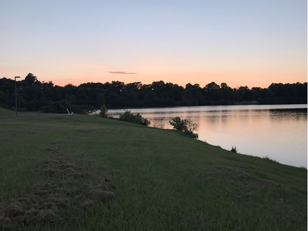 Harper Creek Lake at sunset 