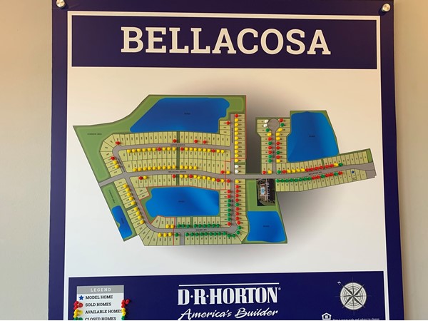 Bellacosa subdivision is located off Jones Creek Road and Coursey Blvd. Phase 1 plat map
