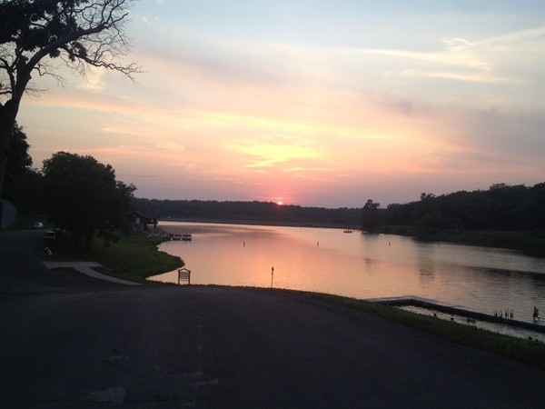 Beautiful sunset over Lone Star Lake
