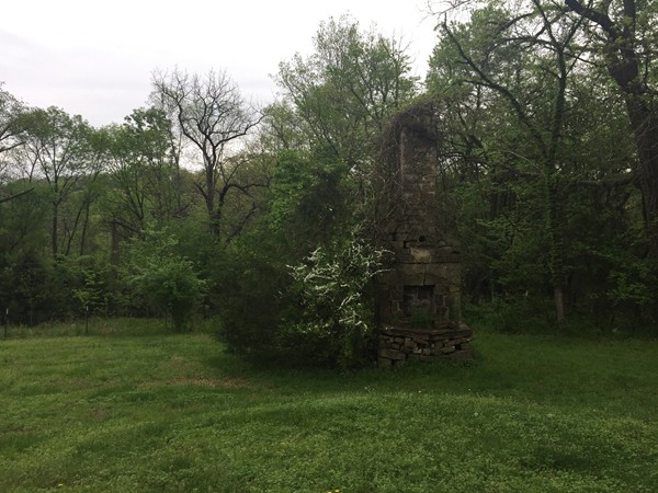 Remnants of an old house along Lake Taneycomo
