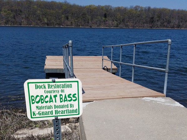 Basehor students in Bobcat Bass restored a favorite dock at Leavenworth State Fishing Lake