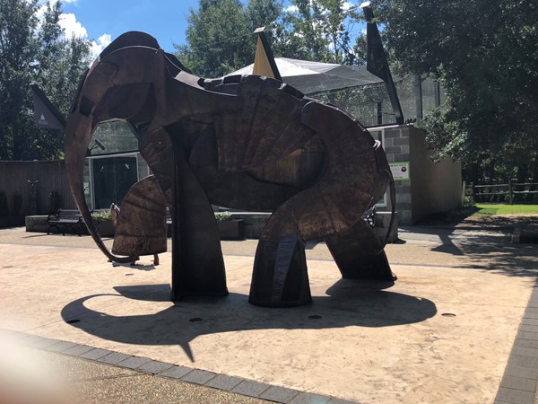 Elephant sculptor at Hattiesburg Zoo