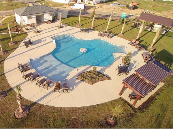 Luxury community pool in the Woodlands of Acadiana