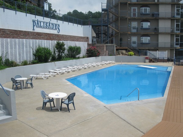 One of four pools at Palisades! The main pool shown is one of the largest at the lake